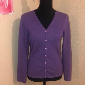 Preview International Purple Cardigan 100%Cashmere